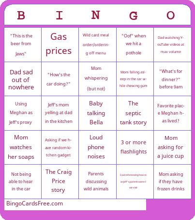 Jeff BINGO Cards Free Pdf Printable Game, Title: BINGO