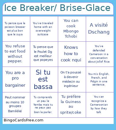 Jeunesse Yemba Meeting 2025 Bingo Card