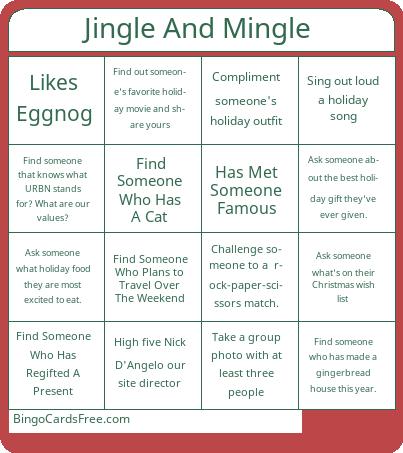 Jingle And Mingle Bingo