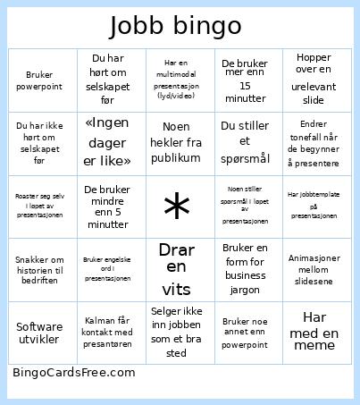 Jobb bingo