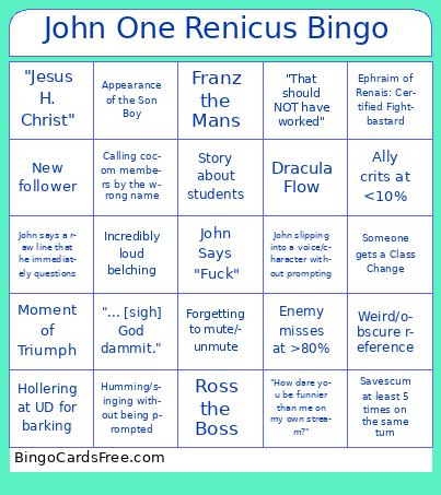John One Renicus Bingo