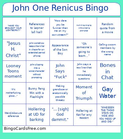 John One Renicus Bingo