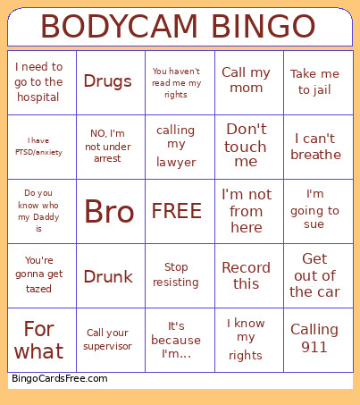 John's BCB Bingo Card