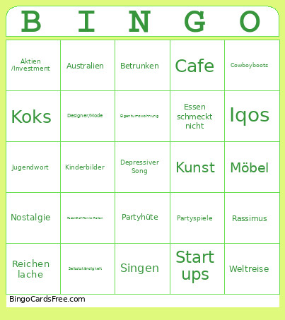 Jolina Bingo Card