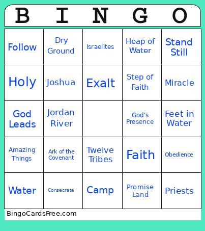 Joshua 3 Bingo