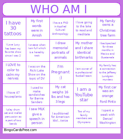 JOURNEY CENTER Bingo Card