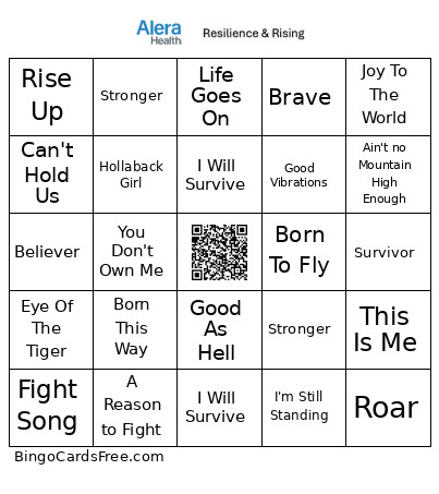 Joy, Energy & Letting Go Bingo Card