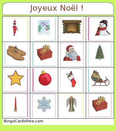 Joyeux Noël ! Bingo Card