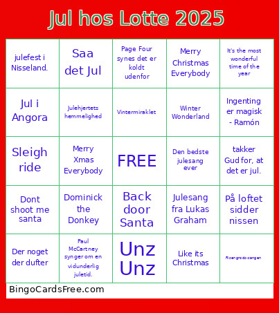 Jul Hos Lotte 2025 Bingo Card