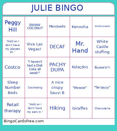 JULIE BINGO