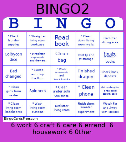 July 2026 Bingo Card 2