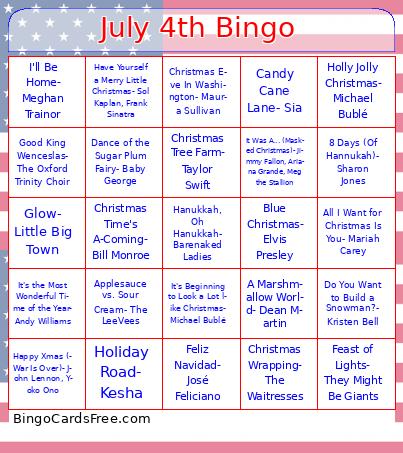 July 4th Bingo