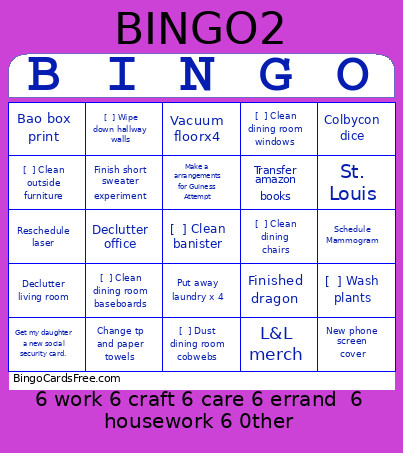 June 2026 Bingo Card 2