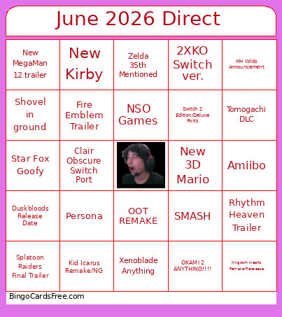 June 2026 Direct Bingo Card