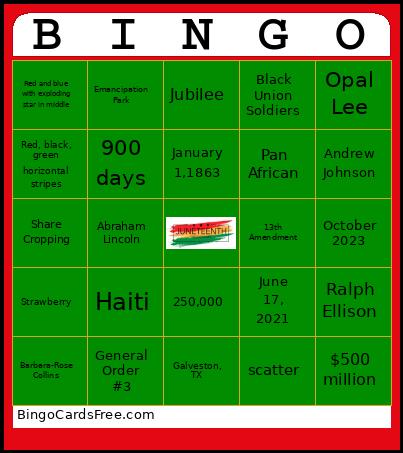 Juneteenth  Bingo