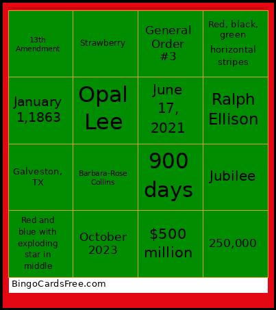 Juneteenth2 Bingo