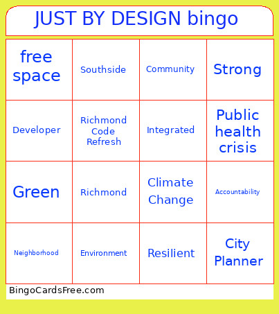 JUST BY DESIGN Bingo Card