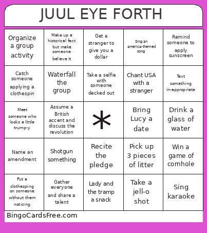 JUUL EYE FOURTH Bingo