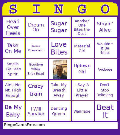 JV Halloween Bingo Card