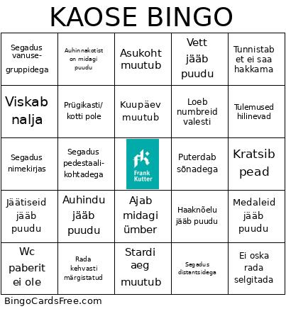 KAOSE BINGO