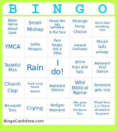 Kara Wedding Bingo