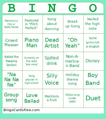 karaoke bingo