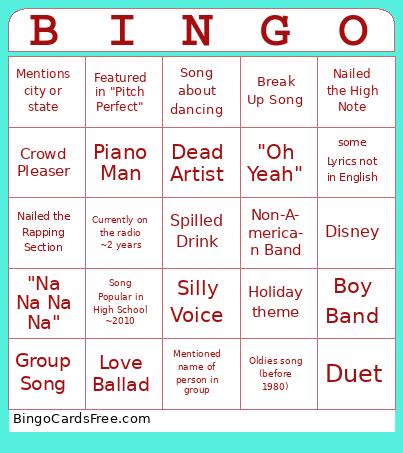 Karaoke Bingo