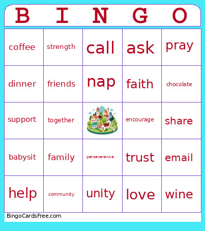 Karla's Village Vingo Bingo Card