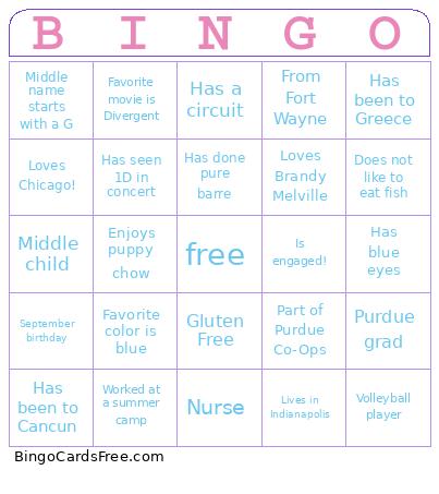 Kathryn Bachelorette Bingo