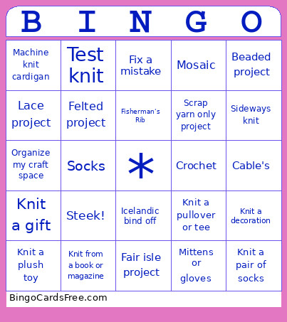 Kathy’s Bingo Card