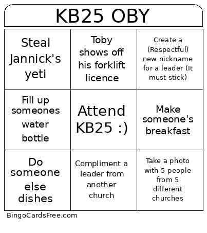 KB25 OBY Bingo