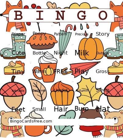 KC Baby Shower Bingo