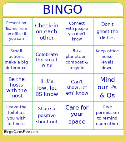 Keep Our Office Humming Bingo Card