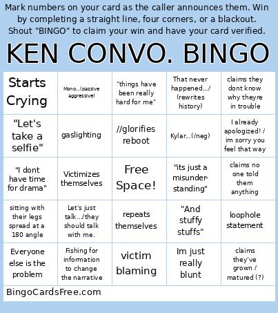 KEN CONVO. BINGO