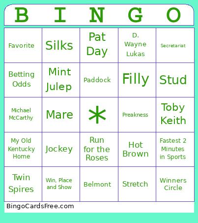 Kentucky Derby Bingo