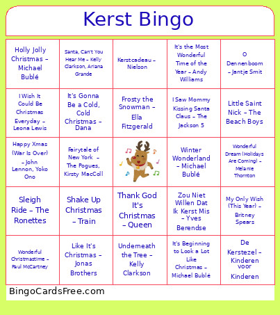 KErst Bingo Card
