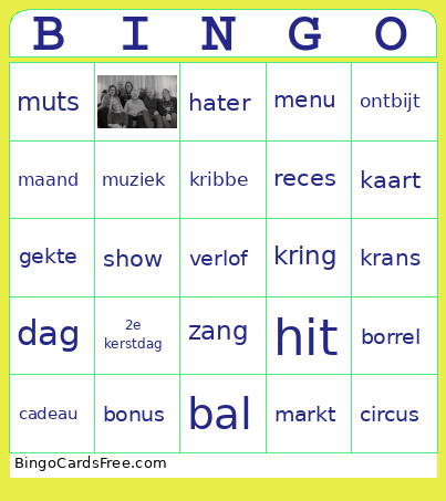 Kerstmis 2025 Bingo Card
