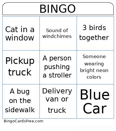 Kervick Bingo Card