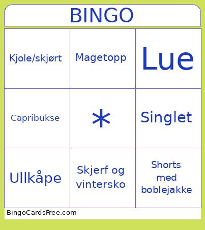 Kgkgk Bingo Card