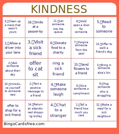 KINDNESS 2 Bingo