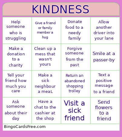 KINDNESS Bingo