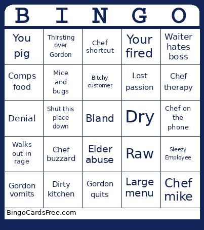 kitchen  Bingo Cards Free Pdf Printable Game, Title: BINGO