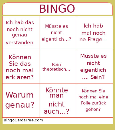 - Klinische Chemie Bingo Card
