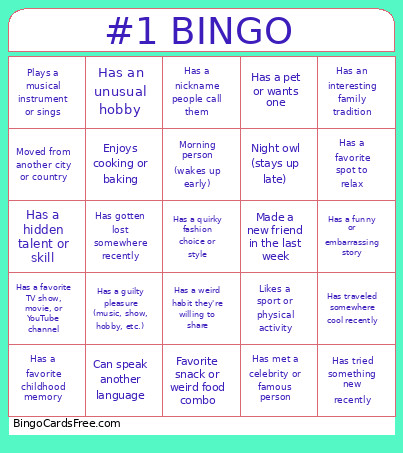 Kmwkmkdmdm Bingo Card