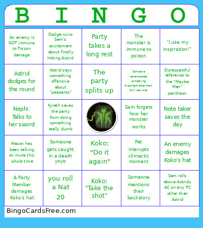 KNAKY (Set 3) Bingo Card