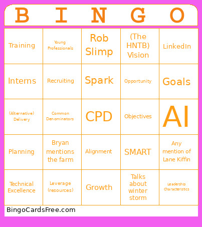 Know To Grow Bingo Card