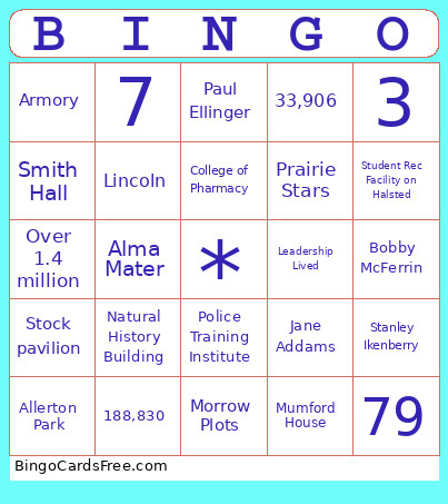 Know Your University Bingo Card