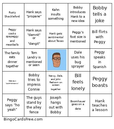 KOTH Party Bingo Card