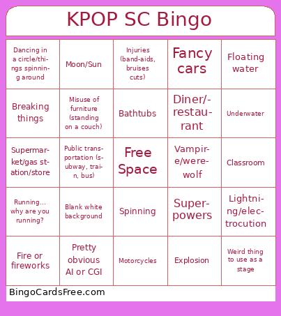 KPOP SC Bingo
