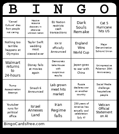 Ku's Bingo Card